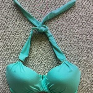 Teal Halter Bikini Top